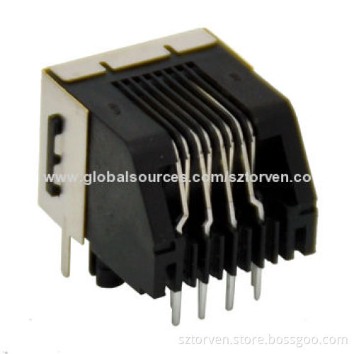 1 x 1 Side-entry Half-shield PCB Jack, Available in 4P2C-8P8C, 1.5A Rating Current